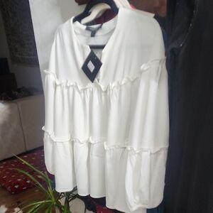 Marc New York White Textured Blouse